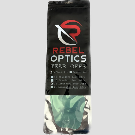 Defiant Pro Laminate tear-offs - 14 pack - Premium Accessory from Rebel Optics - Just $25! Shop now at Rebel Optics